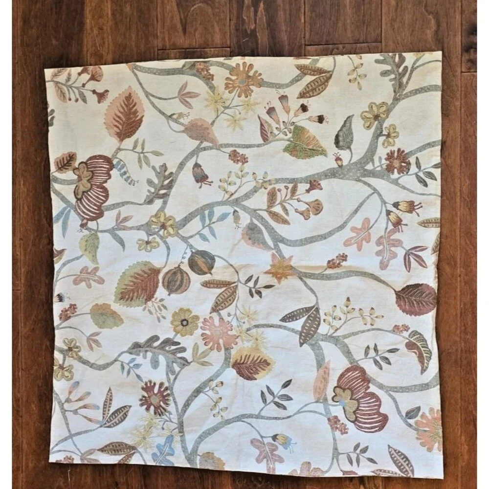 West Elm Euro Cotton Pillow Sham 26” X 26” Floral Sarita Handa Pattern New